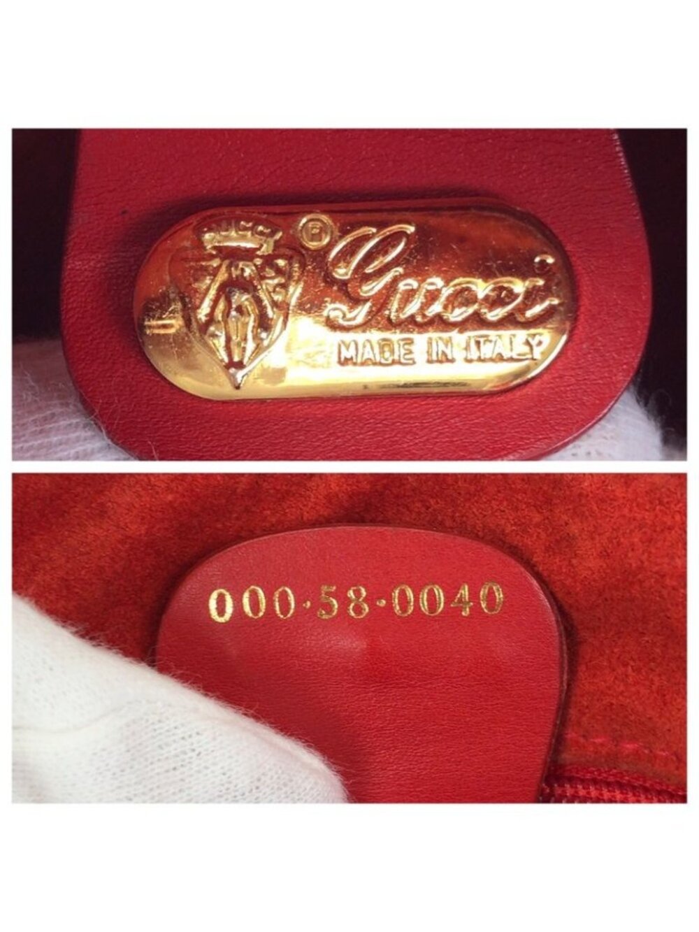 Gucci Vintage Interlocking Red Gold Leather 000 58 Mini Boston Bag - Picture 4 of 9